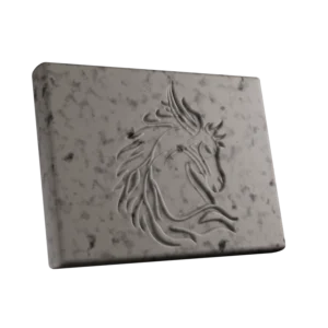 A Cookies and Cream THC chocolate bar with segmented pieces, featuring a simple label showing the product name and dosage from the MKX Edibles brand.