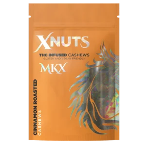 Indulge in our Cinnamon Roasted Cashews. Each package contains 20 perfectly dosed cashews, offering a delicious, discreet, and controlled way to enjoy 100-200mg of THC.